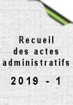 Recueil No 2019-1